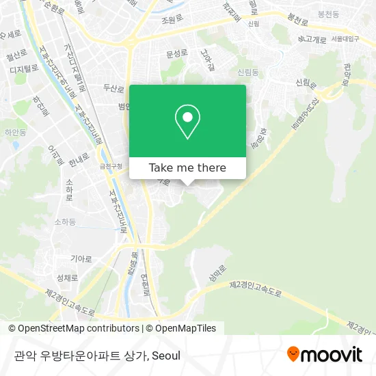 관악 우방타운아파트 상가 map