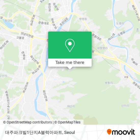 대주파크빌1단지A블럭아파트 map