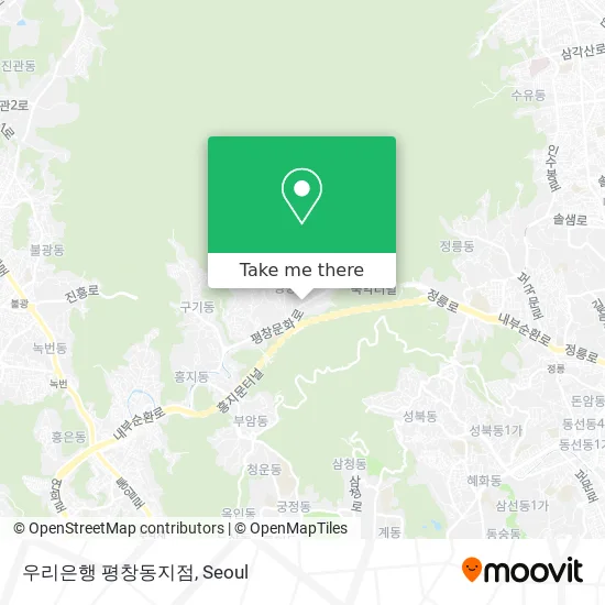 우리은행 평창동지점 map