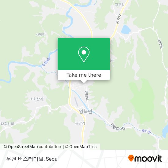 운천 버스터미널 map