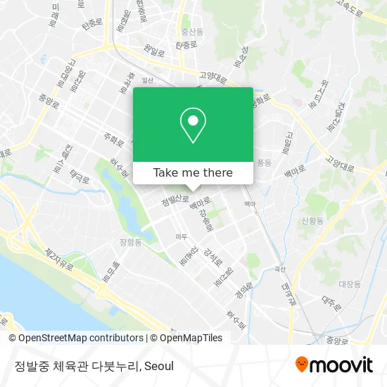 정발중 체육관 다붓누리 map