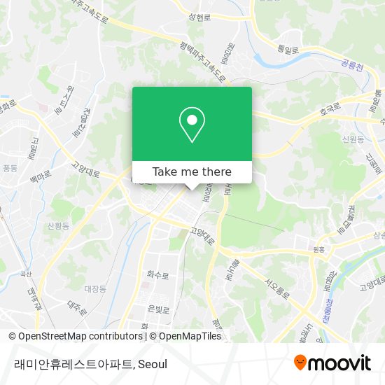 래미안휴레스트아파트 map