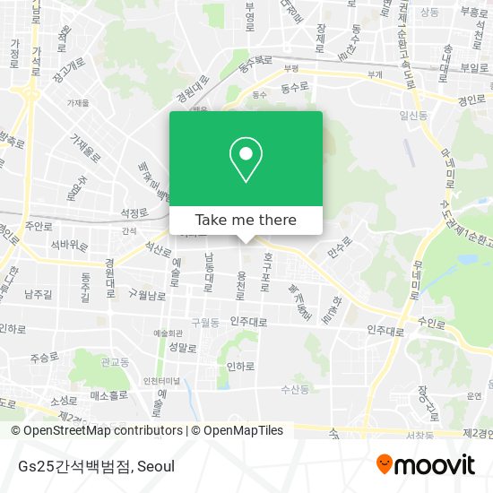 Gs25간석백범점 map