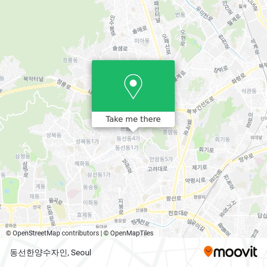 동선한양수자인 map