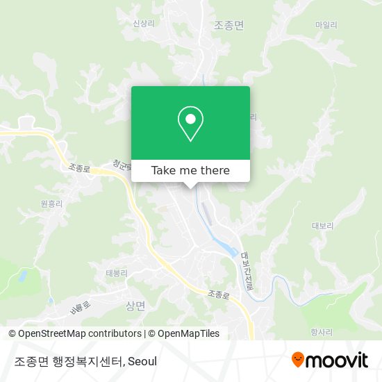 조종면 행정복지센터 map