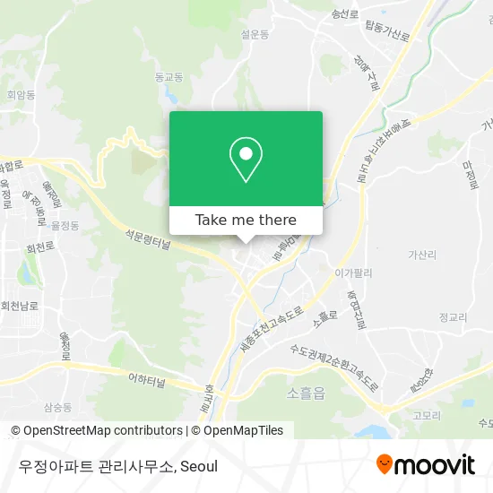 우정아파트 관리사무소 map