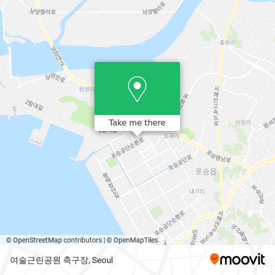 여술근린공원 축구장 map