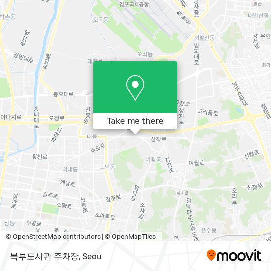 북부도서관 주차장 map