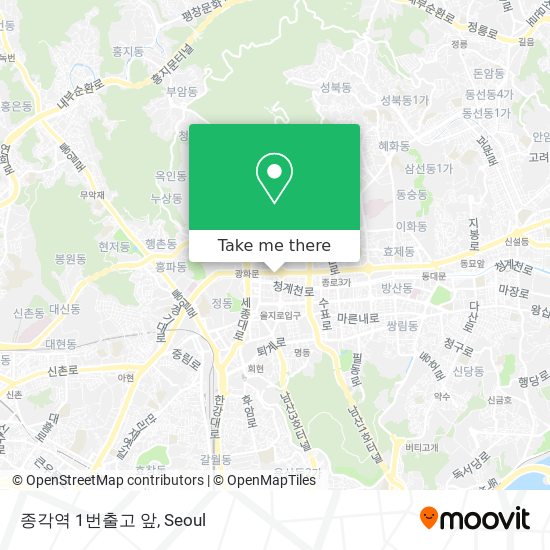 종각역 1번출고 앞 map