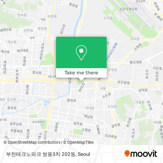 부천테크노파크 쌍용3차 202동 map