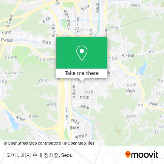 도미노피자 수내 정자점 map