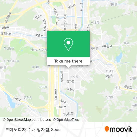 도미노피자 수내 정자점 map