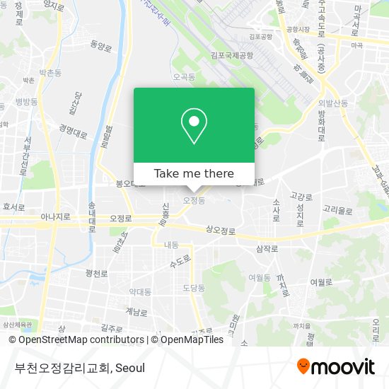 부천오정감리교회 map