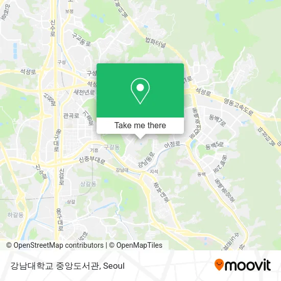 강남대학교 중앙도서관 map