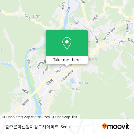 원주문막신원아침도시아파트 map