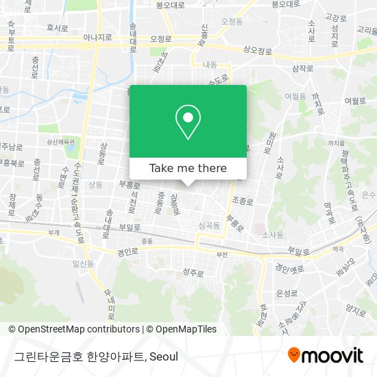 그린타운금호 한양아파트 map