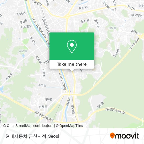 현대자동차 금천지점 map