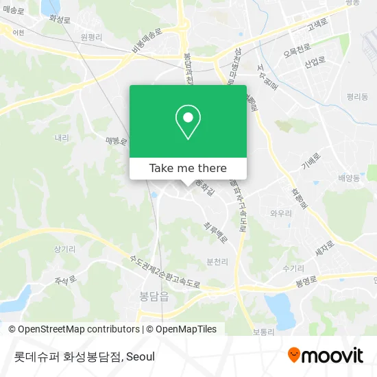롯데슈퍼 화성봉담점 map