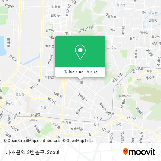 가재울역 3번출구 map