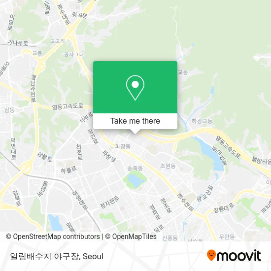 일림배수지 야구장 map