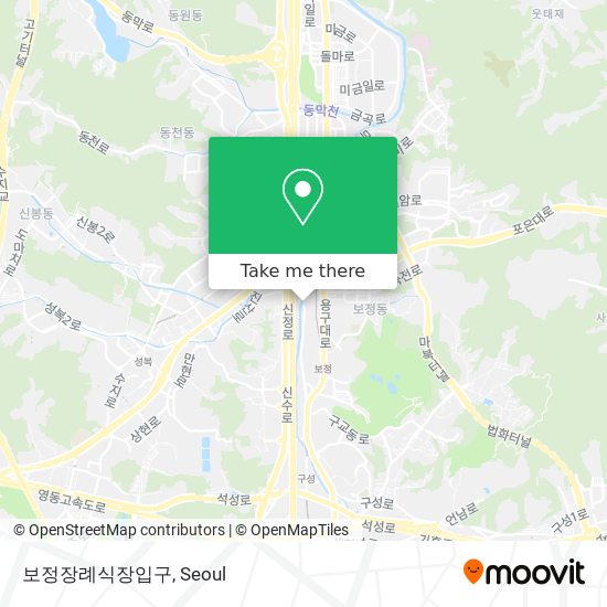 보정장례식장입구 map