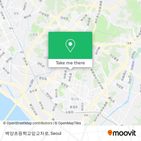 백양초등학교앞교차로 map