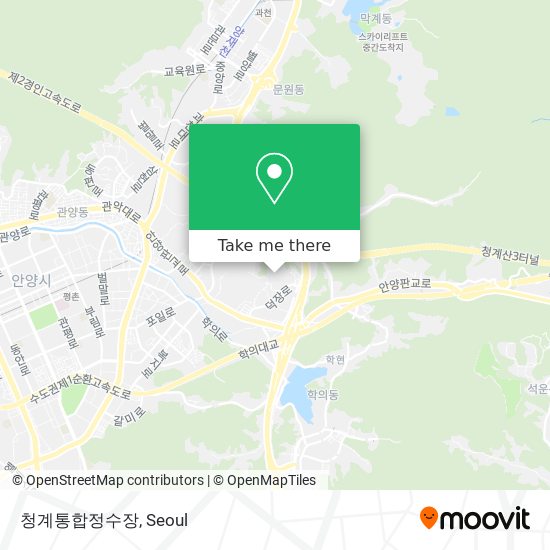 청계통합정수장 map