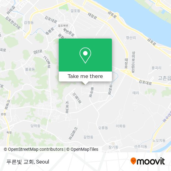 푸른빛 교회 map