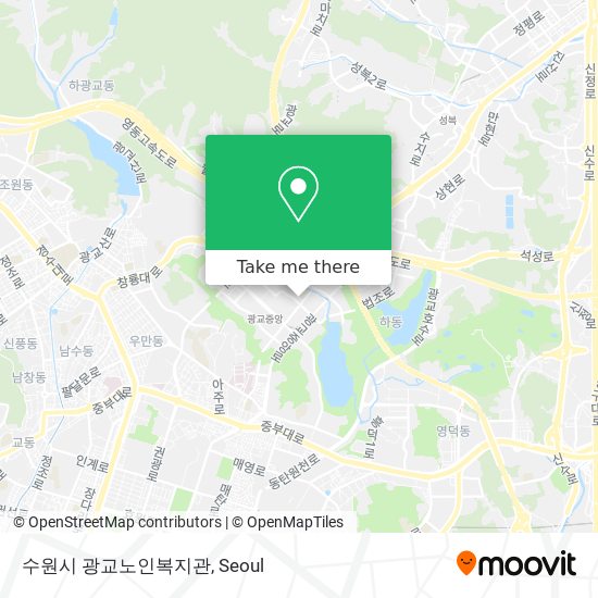 수원시 광교노인복지관 map