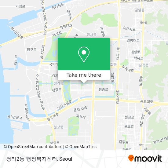 청라2동 행정복지센터 map