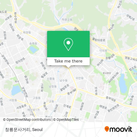 창룡문사거리 map