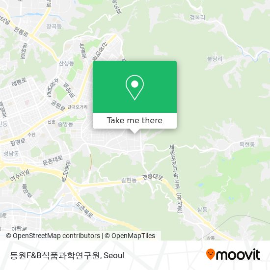 동원F&B식품과학연구원 map