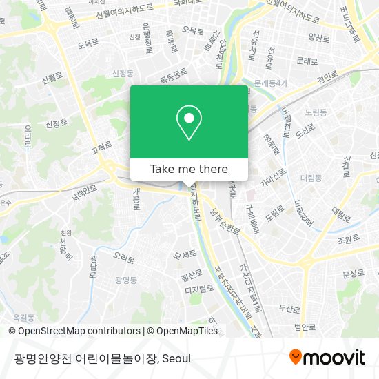 광명안양천 어린이물놀이장 map