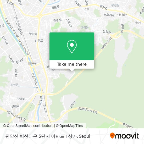 관악산 벽산타운 5단지 아파트 1상가 map