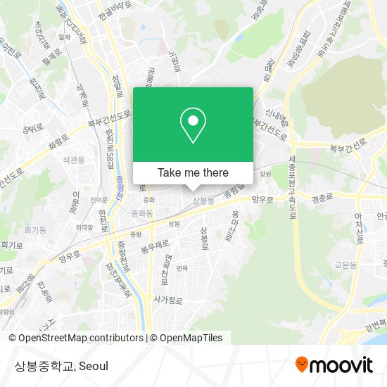 상봉중학교 map