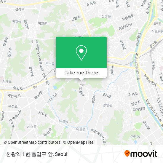 천왕역 1번 출입구 앞 map