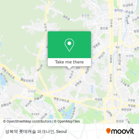 성복역 롯데캐슬 파크나인 map