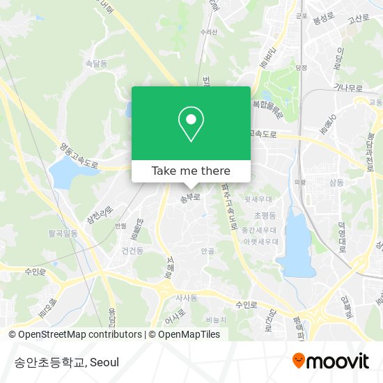송안초등학교 map
