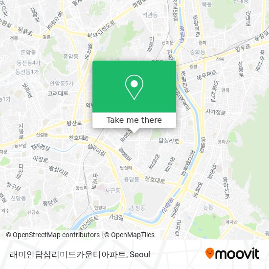 래미안답십리미드카운티아파트 map