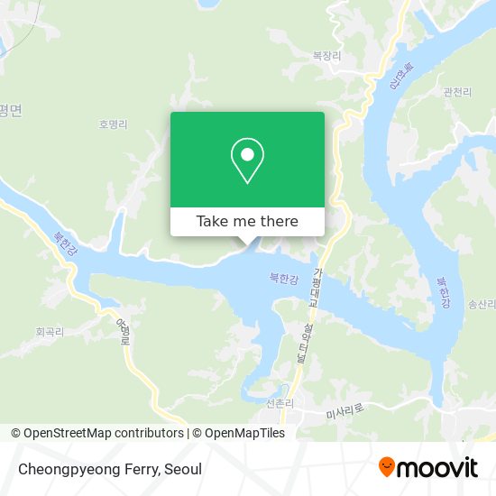 Cheongpyeong Ferry map