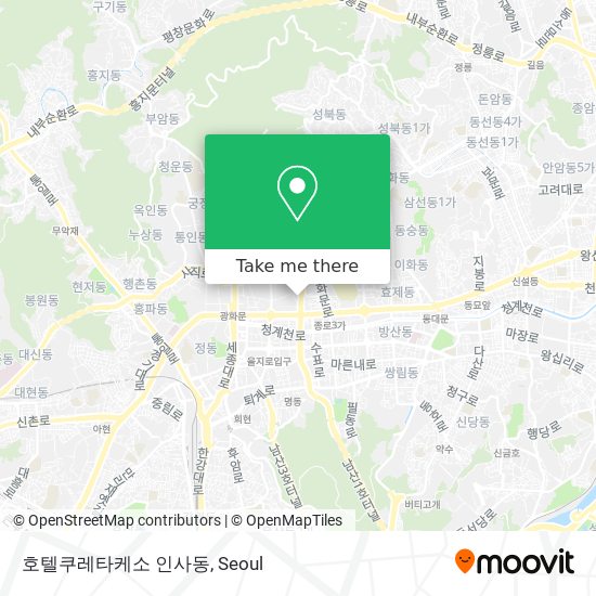 호텔쿠레타케소 인사동 map