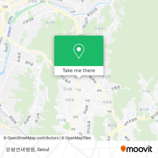 은평연세병원 map