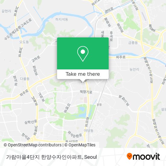 가람마을4단지 한양수자인아파트 map