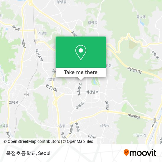 옥정초등학교 map