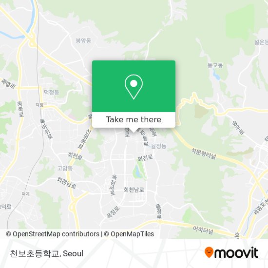 천보초등학교 map