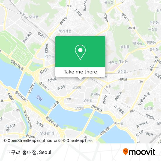 고구려 홍대점 map