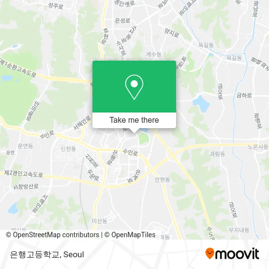 은행고등학교 map