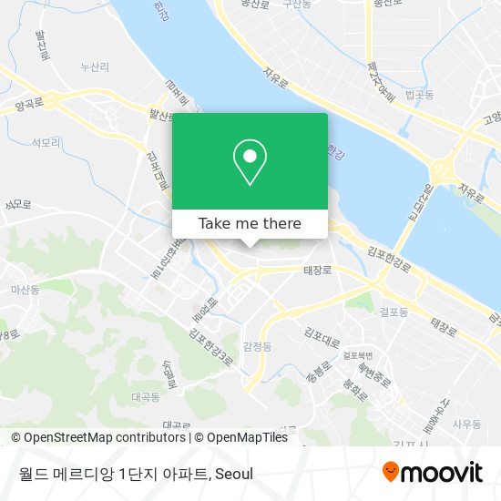 월드 메르디앙 1단지 아파트 map