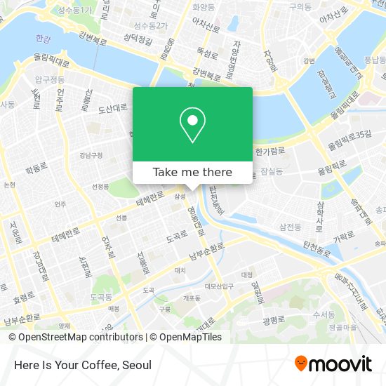 Here Is Your Coffee map