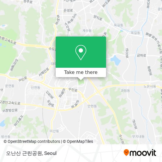 오난산 근린공원 map